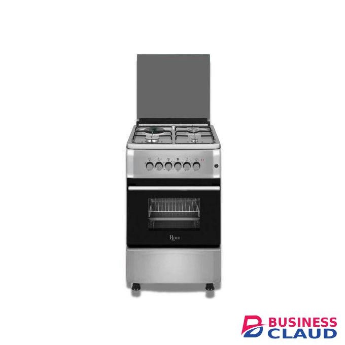 Roch 3 Gas Burners + 1 Hotplate Cooker - Silver