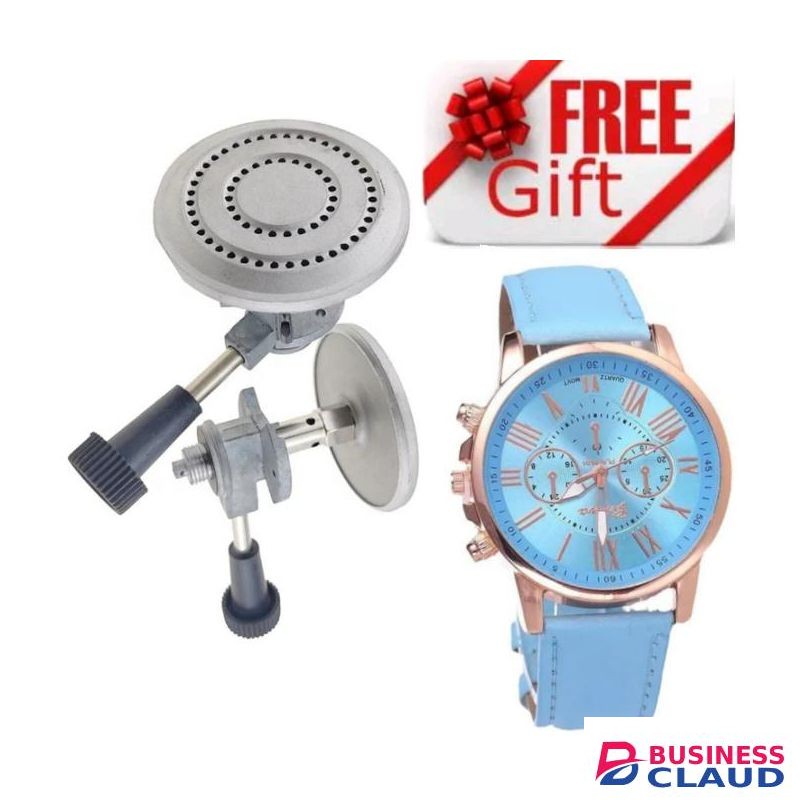 BEST Universal Meko Gas Burner Head with Control Valves For PRO GAS, K-GAS & LPG GAS CYLINDER + FREE GIFT qomen// LADIES LUXURY Watch