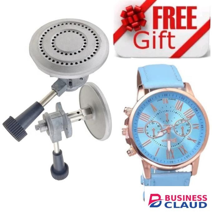 BEST Universal Meko Gas Burner Head with Control Valves For PRO GAS, K-GAS & LPG GAS CYLINDER + FREE GIFT qomen// LADIES LUXURY Watch