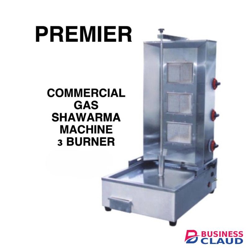 Premier Commercial Gas Shawarma Machine 3 Burner Cooker