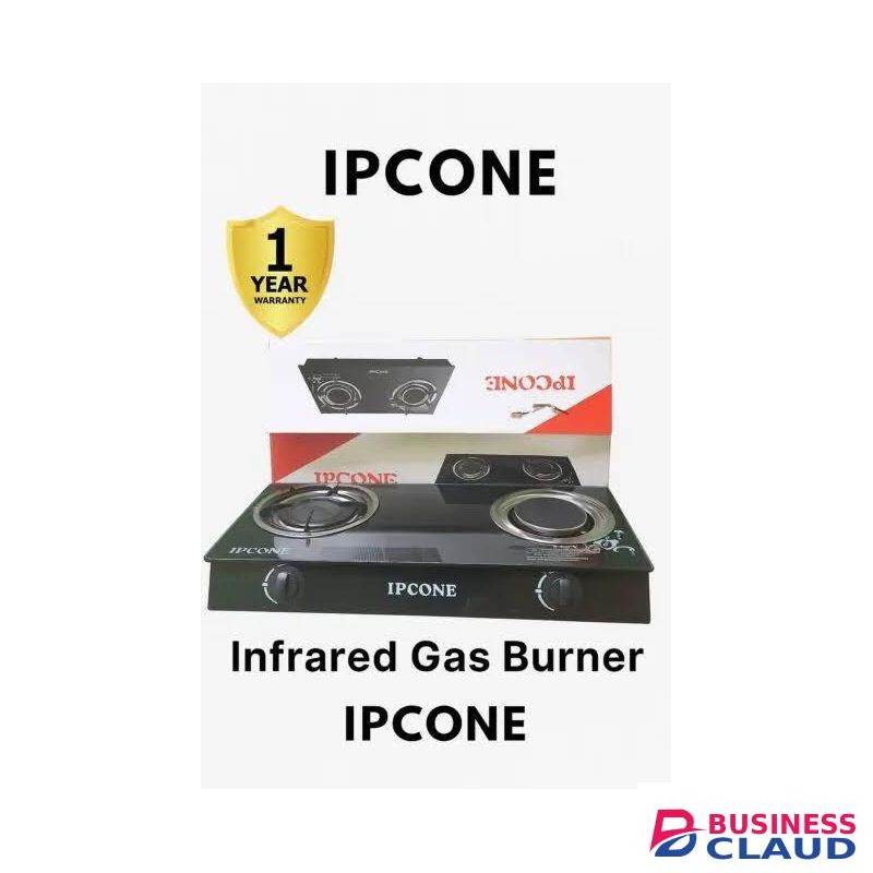 2 Burner infrared Gas Cooker, Auto Ignition Glass Top Table Stove