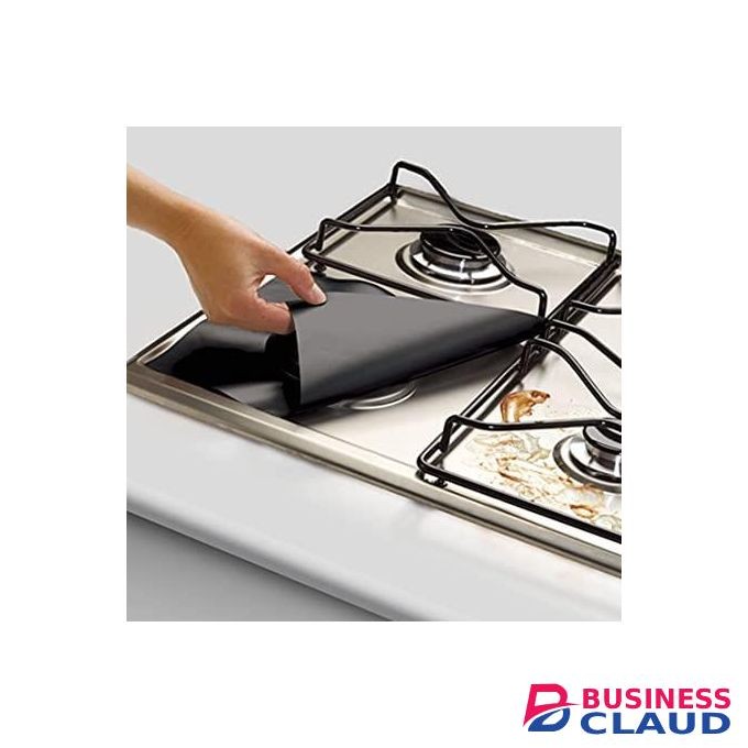 4-in-1 Gas Cooker Protective Liners – Reusable Stove Top Covers (27×27cm)