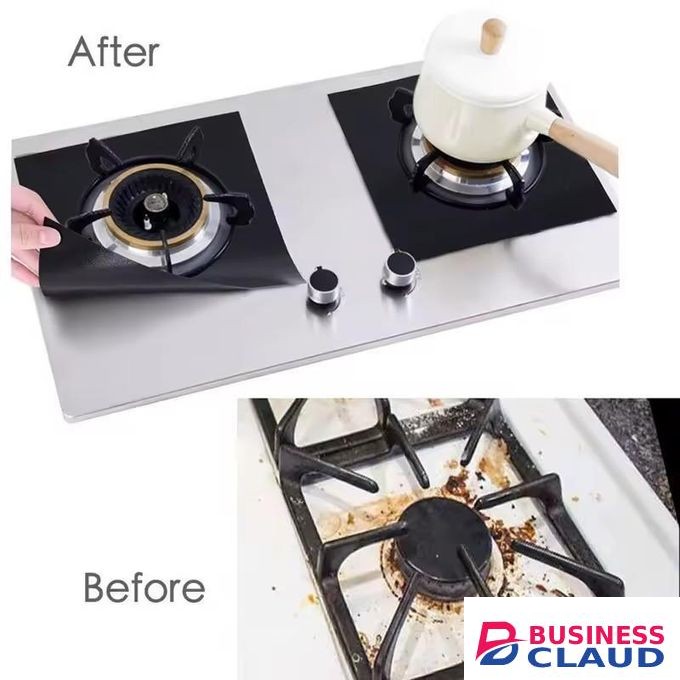 4Pieces Gas Stove Protector Burner Kitchen Protector Gas Stove Cleaning Pad Reusable Stain Resistant Heat Resistant
