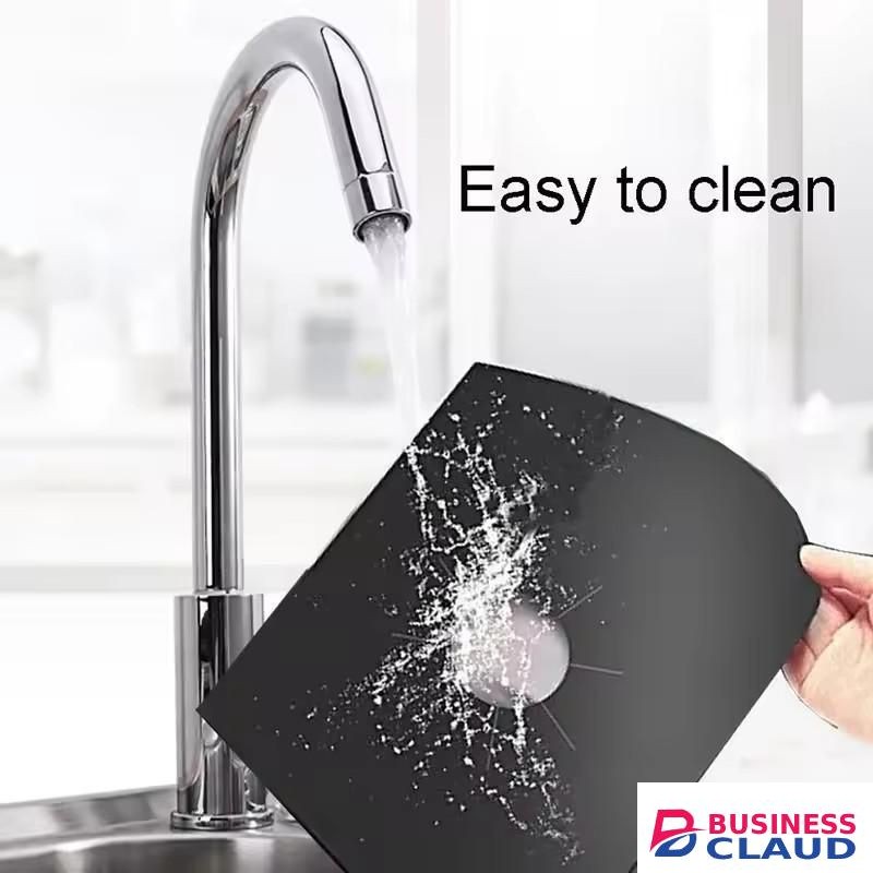 4Pieces Gas Stove Protector Burner Kitchen Protector Gas Stove Cleaning Pad Reusable Stain Resistant Heat Resistant