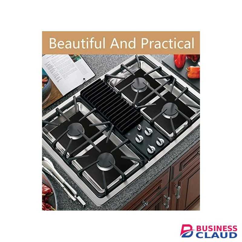 4pc Stove Burner Covers - Set Top Burner Covers- Gas Stove Protector, Non Stick Reusable, Stove Cover, Easy to Clean.