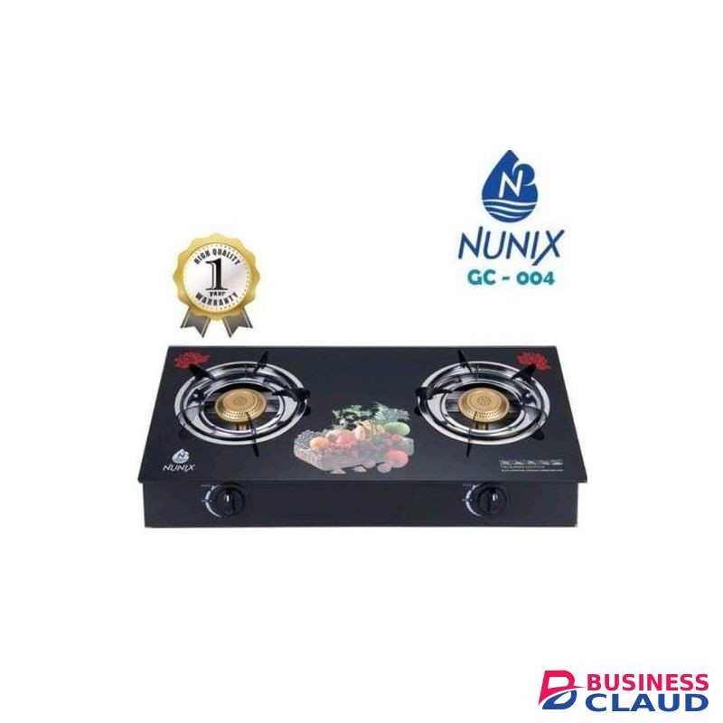 Nunix GC-004 Tampered Glass Top Cooker with Single Burner Gas Stove