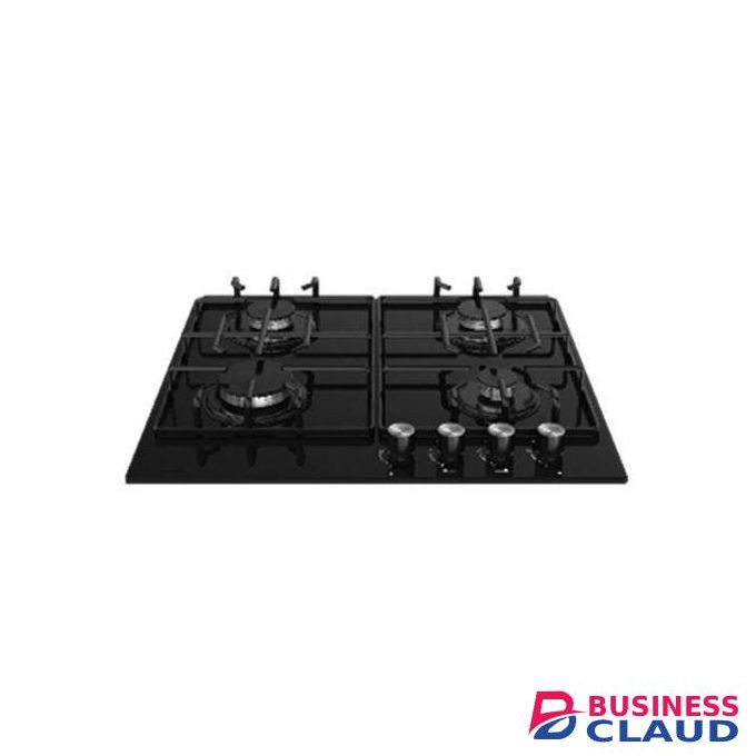 Simfer 4 Gas Hob 60cm Built-in Gas Hob, Auto Ignition, Flame Failure Safety & Black Glass