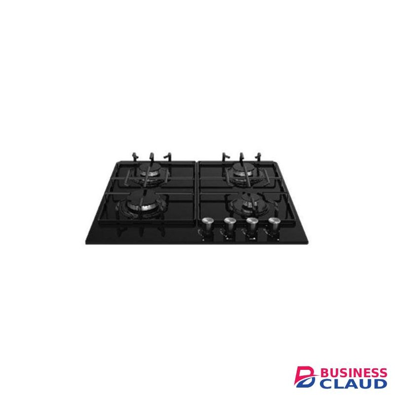 Simfer 4 Gas Hob 60cm Built-in Gas Hob, Auto Ignition, Flame Failure Safety & Black Glass