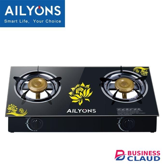 AILYONS 2 Burner Glass Top & Infrared Double Burner (1 YR WRTY)