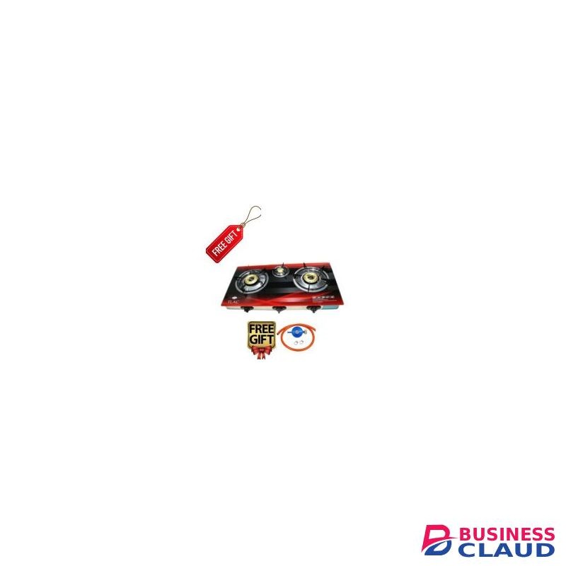 TLAC TABLETOP GAS GLASS STOVE, TLGT-004RE- RED