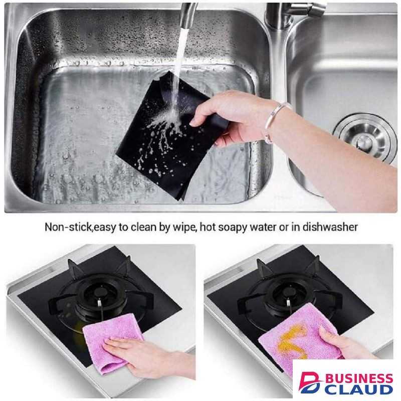 4 Burner Covers, Reusable Stove Top Cover, Non-stick Burner Lining, Heat Insulation Pad For Gas Stove