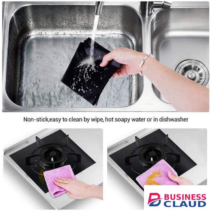 4 Burner Covers, Reusable Stove Top Cover, Non-stick Burner Lining, Heat Insulation Pad For Gas Stove