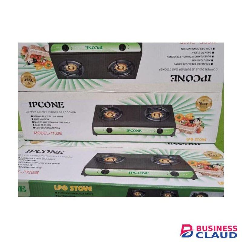 IPCONE Energy Efficient 2 Gas Burner, Gas Table Top Cooker-IPC