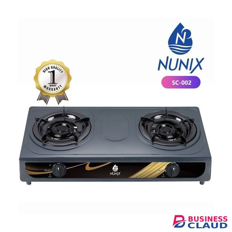 Nunix Two Gas Burners Stainless Steel Gas Table Top Cooker