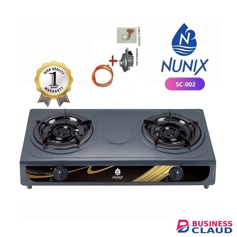 Nunix Table Top Gas Cooker/Cable/ 13kg Regulator/Tightener