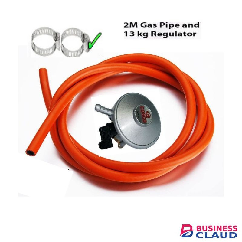 Cosco 13kg Regulator For Annov 2 Burner Gas Cooker 2M Hose Pipe & Safety Clips
