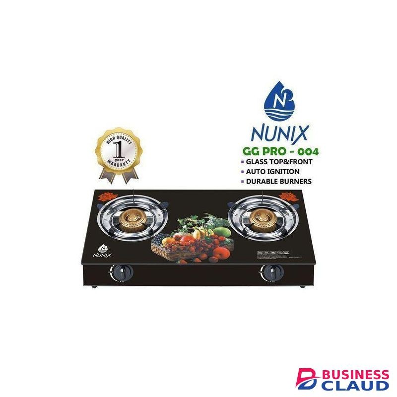 2-Burner Table Glass Top Gas Cooker