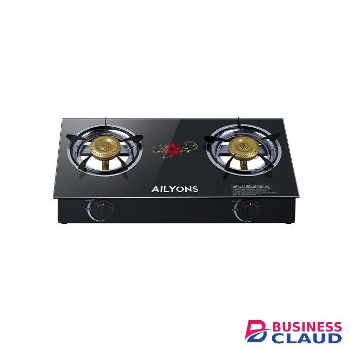 AILYONS LPG Gas Cooker With Tampered Glass Top