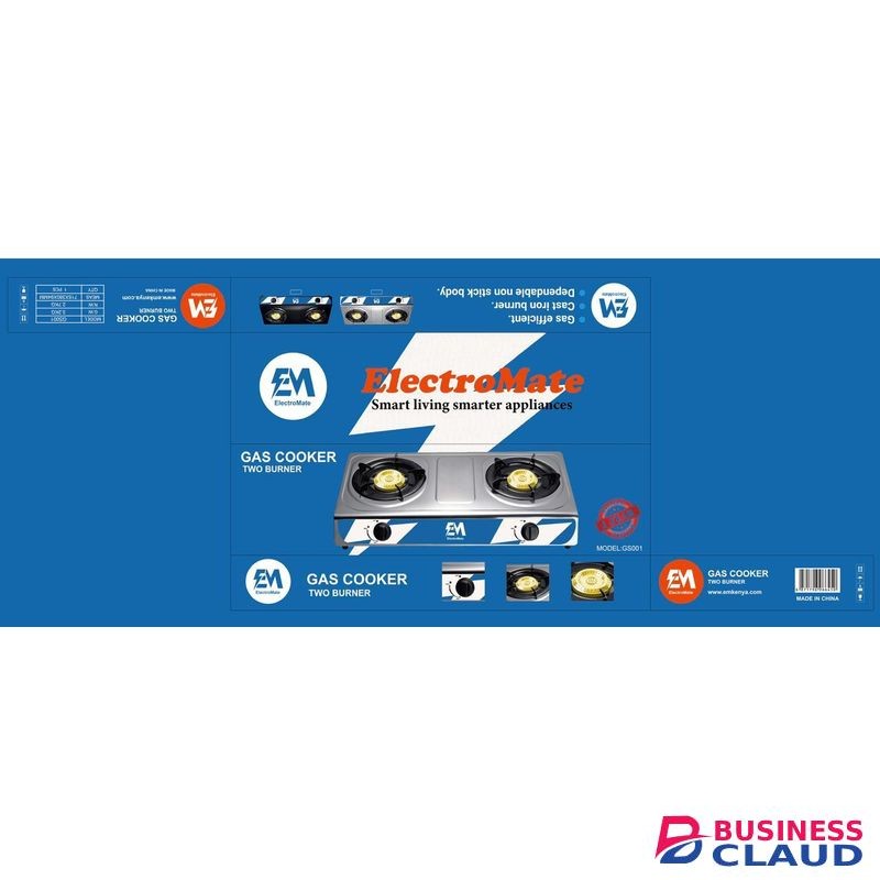 2 Burners Metallic Table Top Gas Cooker,