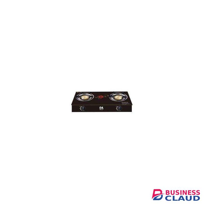 ElectroMate Strong 2 Burner Glass Top Table Top Gas Cooker