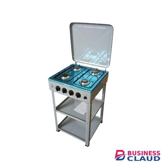 Eurochef 4 Gas Burner Auto Ignition Gas Cooker With Shelf