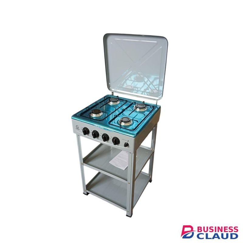 Eurochef 4 Gas Burner Auto Ignition Gas Cooker With Shelf