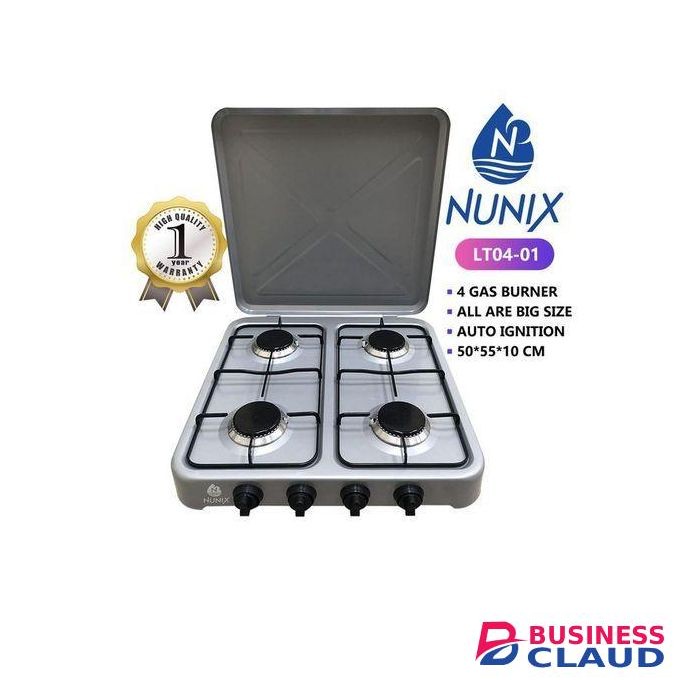 Nunix Table Top 4 Burners Gas Cooker