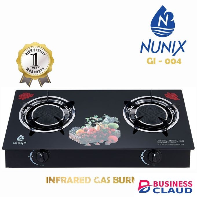 Nunix Energy/gas Efficient Glass Top Table Cooker With 2 Burner
