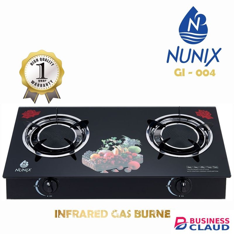 Nunix Energy/gas Efficient Glass Top Table Cooker With 2 Burner