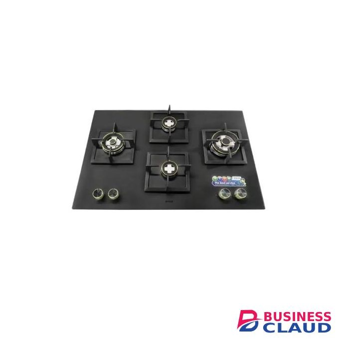 Bolesi Hob 4-Burner Built-in Gas Tempered Glass Cooktop Black BLS-ML-8402G