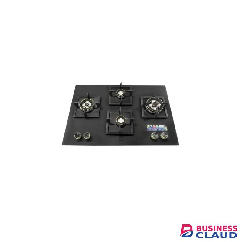 Bolesi Hob 4-Burner Built-in Gas Tempered Glass Cooktop Black BLS-ML-8402G