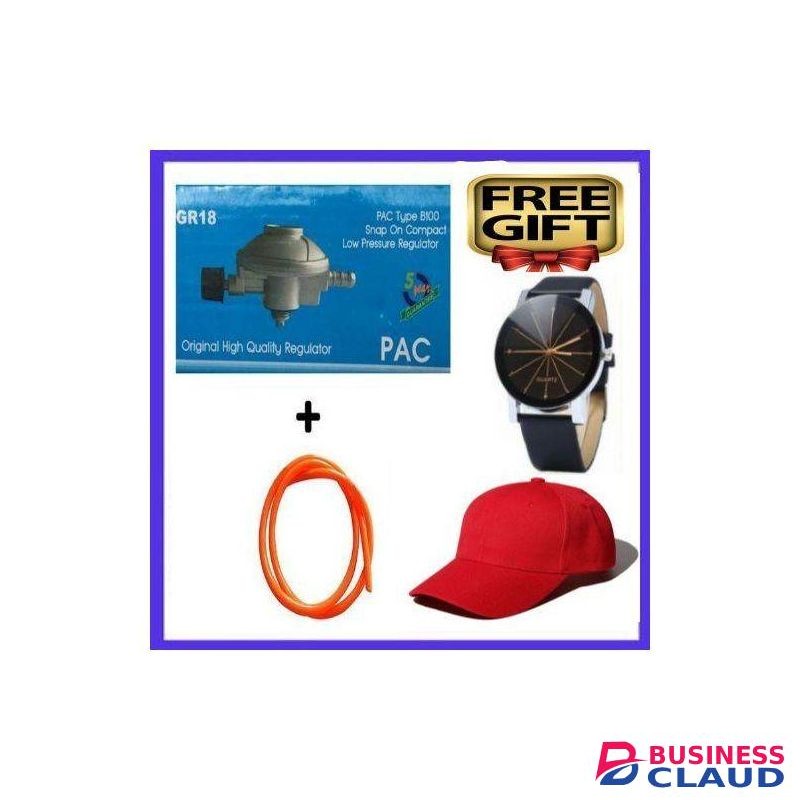 Pac INTERNATIONAL STANDARD 6KG GAS REGULATOR + FREE GAS HOSE & BONUS GIFTS – SAFE, DURABLE & LONG LASTING FOR MEKO COOKERS AND HOME USE