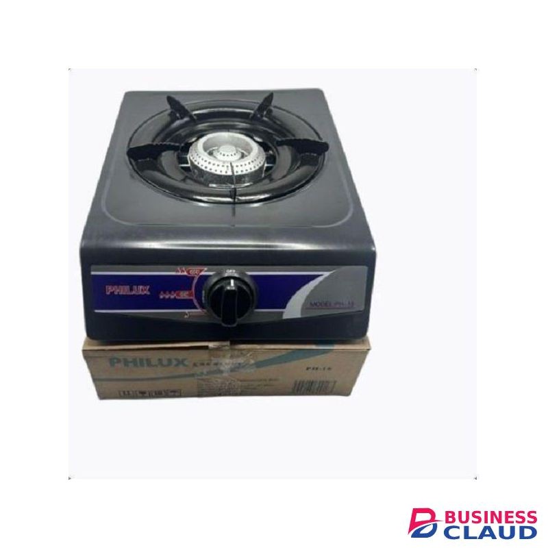 Single Burner Gas Stove Auto Ignition Black Body, Philux