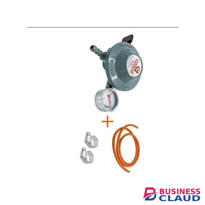 Cosco Gas Regulator 13KG +Gas Pipe For Cooker Double Burner, Clips