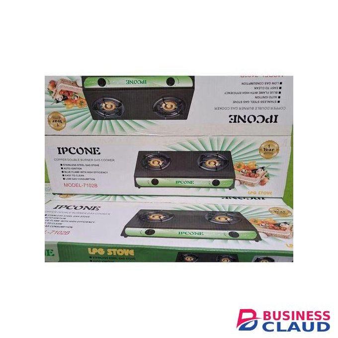 IPCONE Energy-Efficient 2-Burner Gas Table Top Cooker – Fast Heating, Low Gas Consumption
