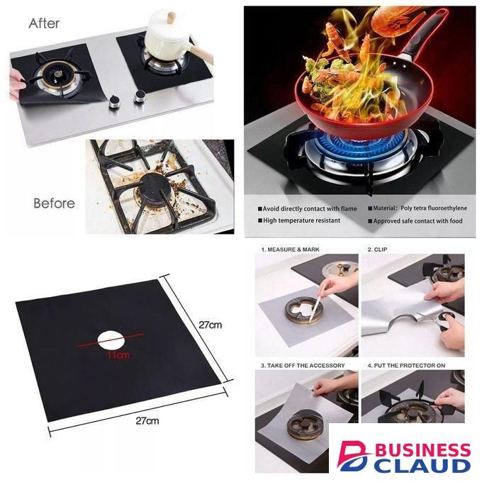 4Pc Non-Stick Gas Cooker Protectors Cover Liner Mat Pad