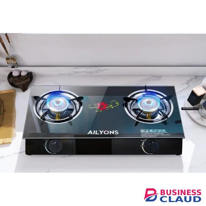 AILYONS Gas Stove Glass 2 Burners