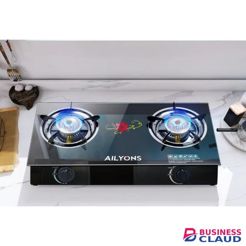 AILYONS Gas Stove Glass 2 Burners