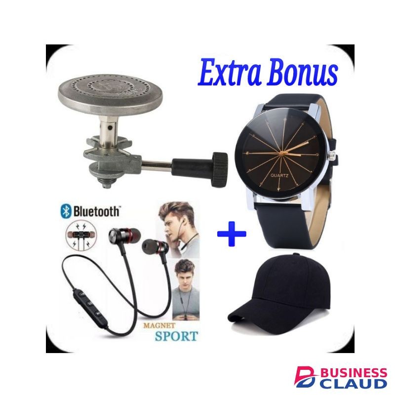 Strong Non Leak Meko Gas Burner+Watch +Earphones + Cap