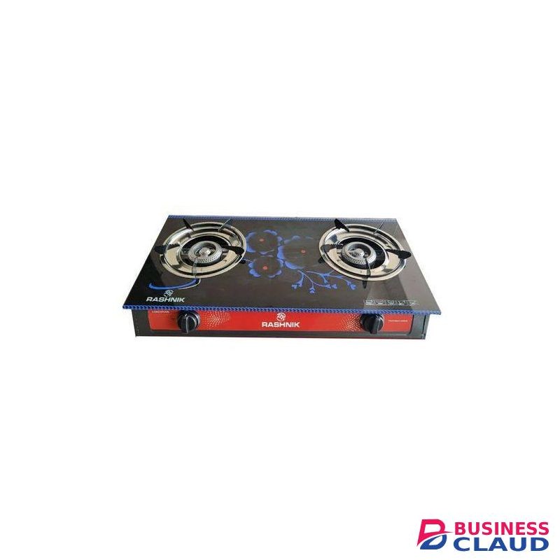 Rashnik Quality Table Top Glass Gas Cooker 2 Burner Auto Ignition
