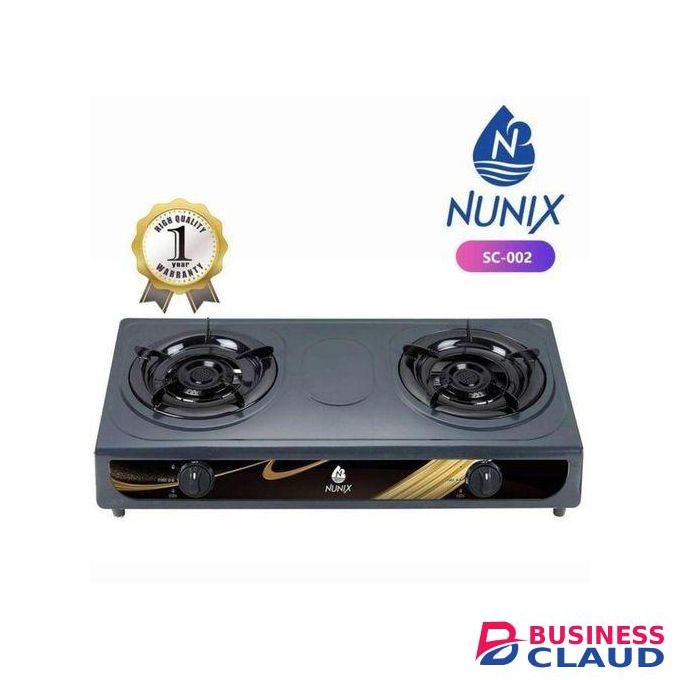 Nunix 2 Burner Stainless Steel gas cooker
