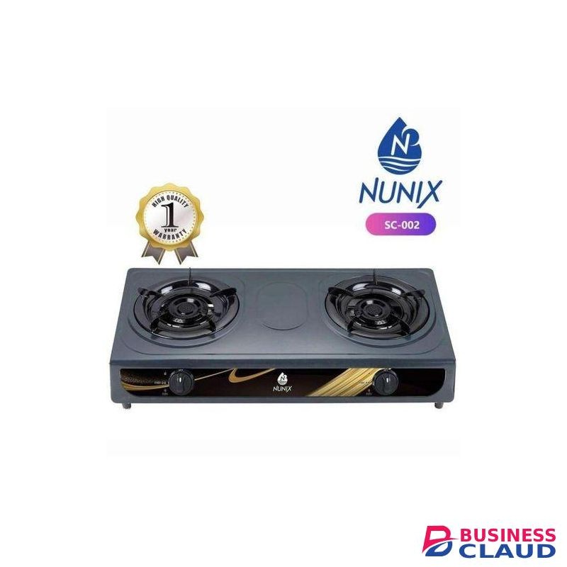 Nunix 2 Burner Stainless Steel gas cooker