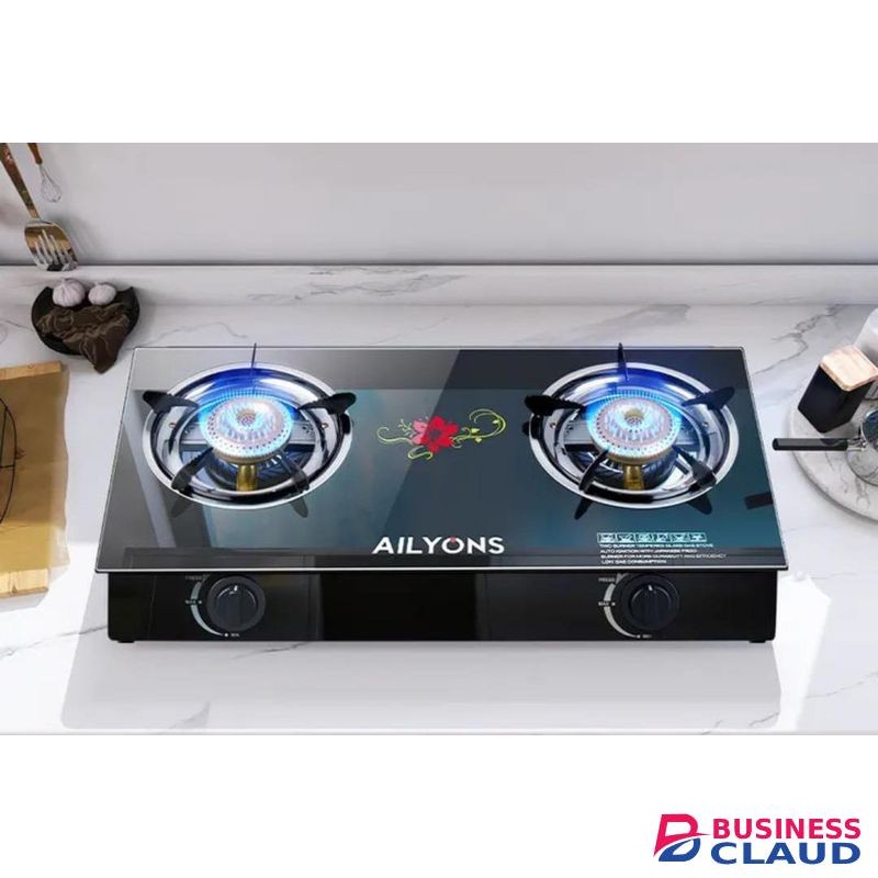 AILYONS 2 Burner Glass Gas Cooker