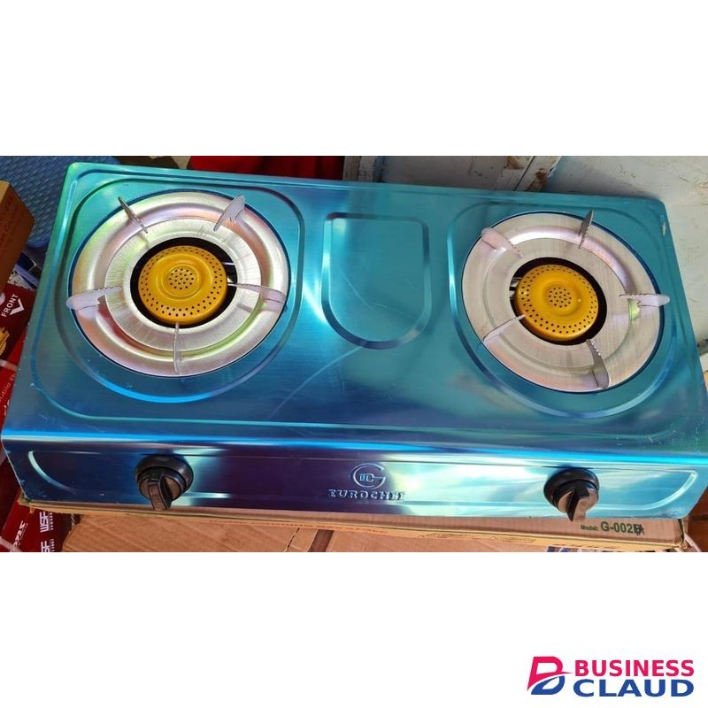 Eurochef Double Plate Burner Stainless Steel Gas Cooker