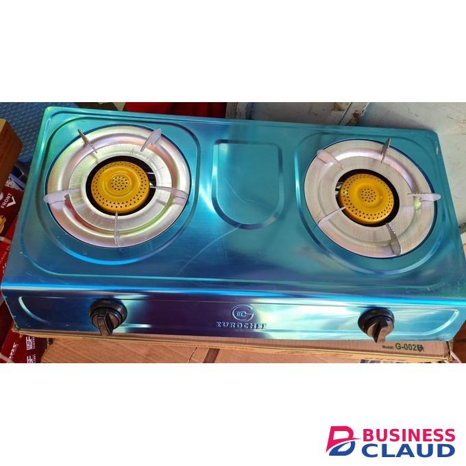 Eurochef Double Plate Burner Stainless Steel Gas Cooker