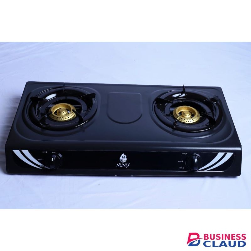 Nunix Double Burner Stainless Steel Gas Cooker