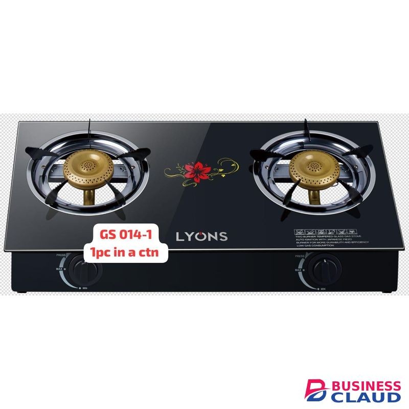 AILYONS Glass Table Top Gas Cooker – 2 Burner