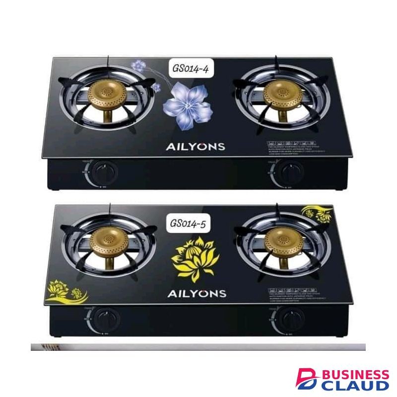 AILYONS 2 Burner Table Top Glass Gas Cooker