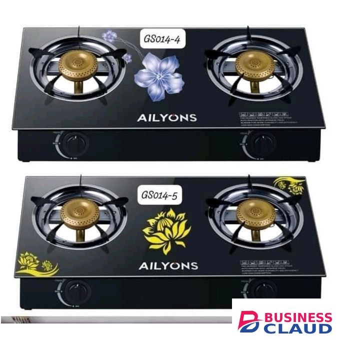 AILYONS 2 Burner Table Top Glass Gas Cooker