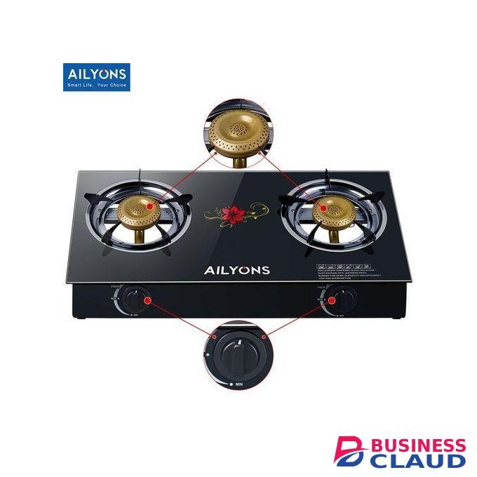 2 Burner - Glass Top Gas Stove Double Burner,Gas Efficient